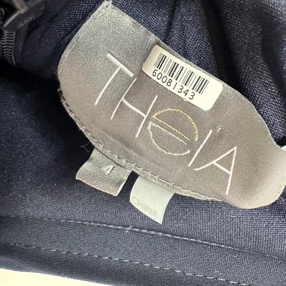 Theia Navy Mermaid Gown Cocktail Party Event Women’s 4 - Picture 4 of 9